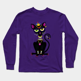 Egyptian Cat Goddess Bastet Long Sleeve T-Shirt